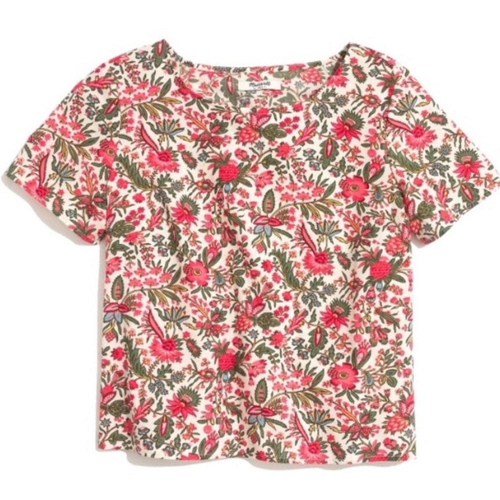 Madewell Scenic View Lotus Scallop Top Size Large